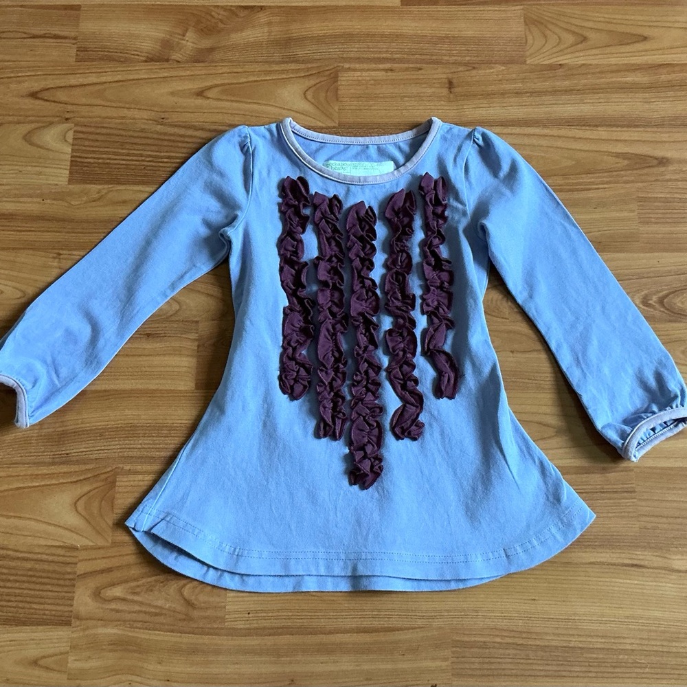 Peakaboo Beans Charming Lavender Kids Dress with Ruffle Accents size 2 toddler